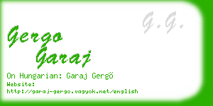 gergo garaj business card